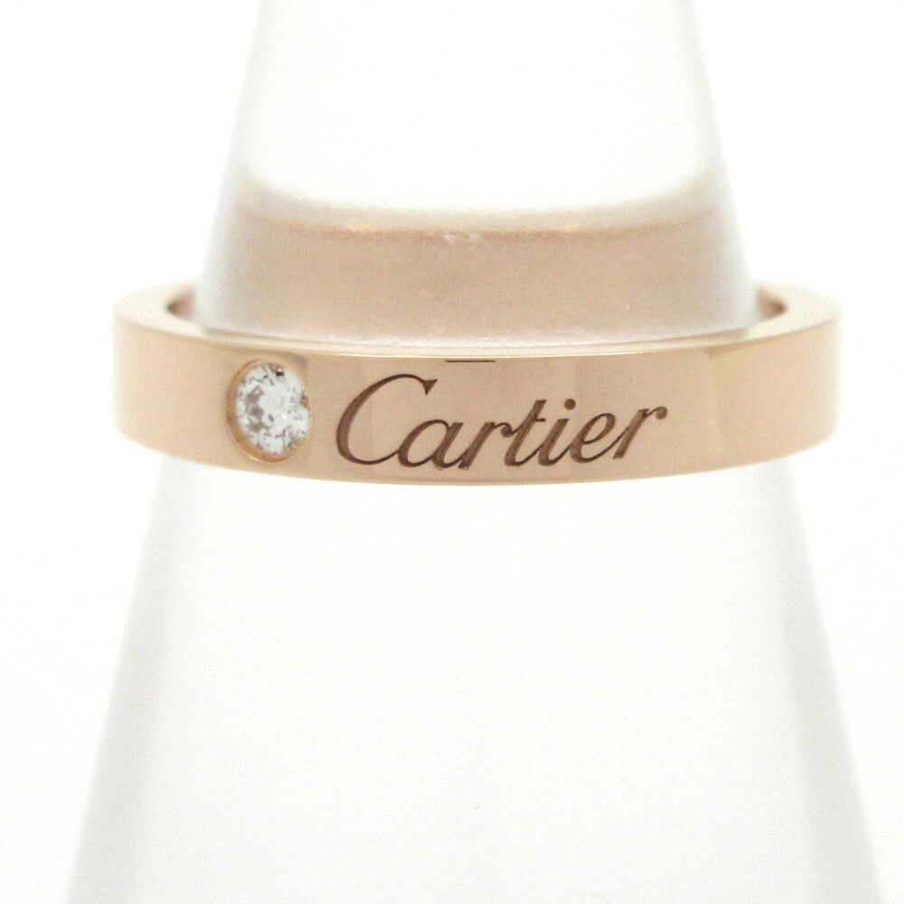 Cartier Engraved Ring / C De 18K Rose #354194C16B